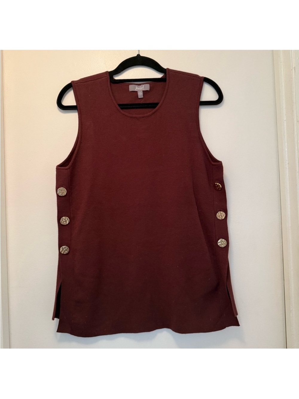 NWT Marled Sleeveless Tank Top in Bitter Chocolate